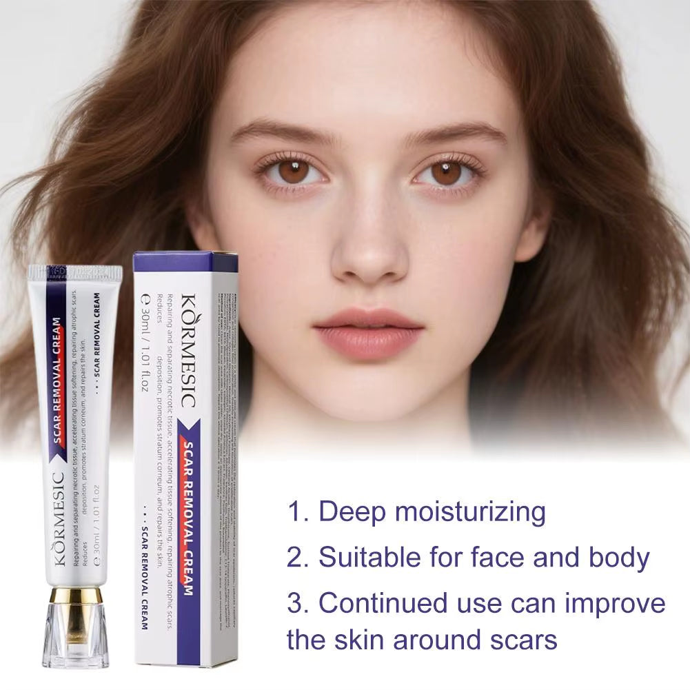 Crème apaisante pour cicatrices visage et corps كريم ومهدئ للندبات للوجه والجسم
