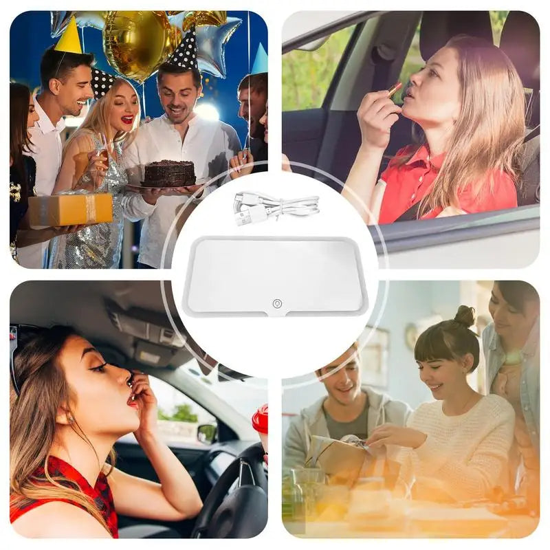 Miroir de courtoisie de voiture مراة فانيتي للسيارة مع اضواء